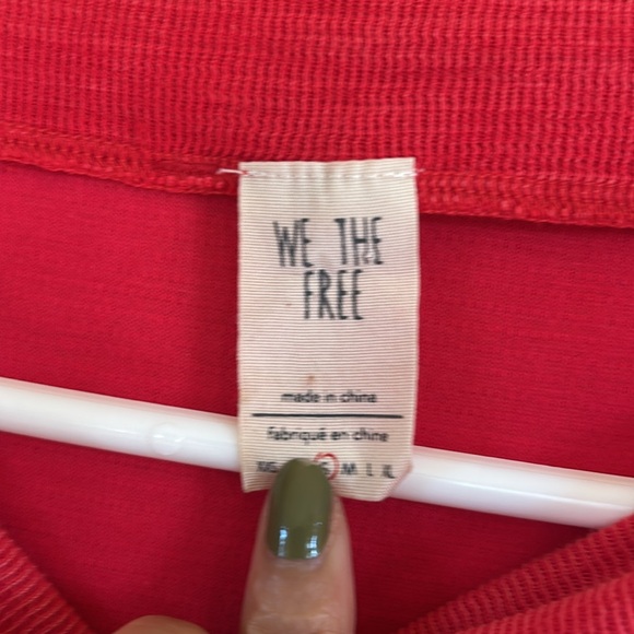 We the free fashion red sweater top - Picture 4 of 9